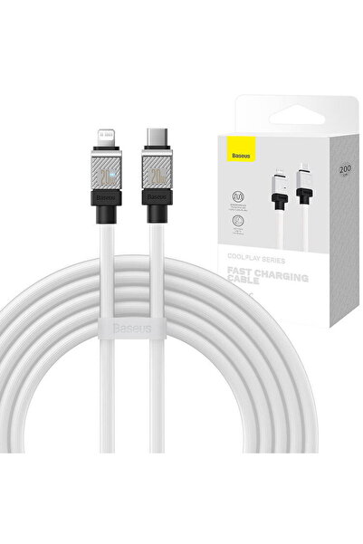 Baseus Fast Charging USB-C to Coolplay Series 2m, 20W (white)