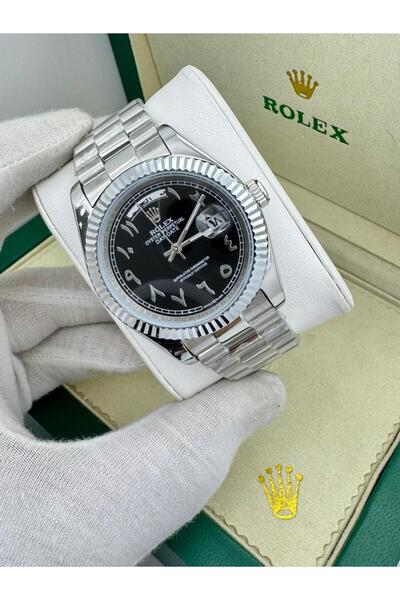 CN Day-Date Replica Wristwatch - Arabic Numerals Edition, Black Dial