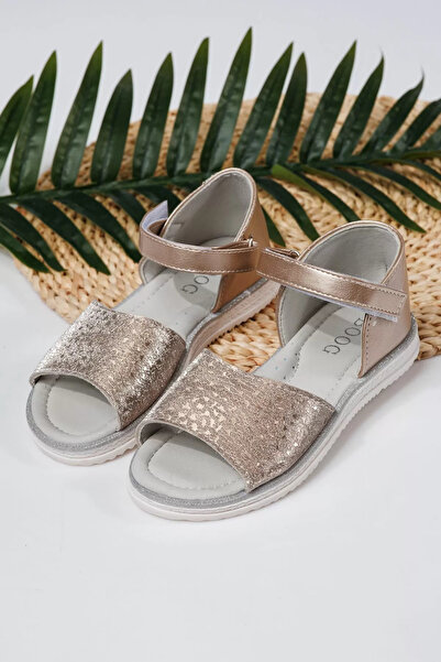 Zaira Χρυσά σανδάλια για κορίτσια από οικολογικό δέρμα Eleri #21720