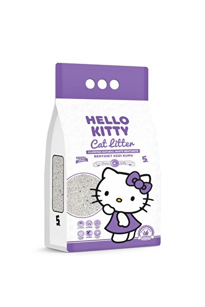 Hello Kitty Nisip litiera pisici cu bentonita, aroma de lavanda, 5L, 99,5% fara praf,