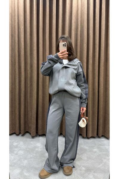 Maysa GARNELİ EŞOFMAN TAKIMI-GRİ