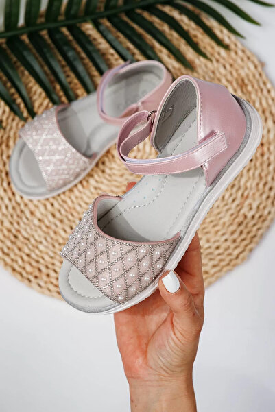 Zaira Ροζ σανδάλια για κορίτσια από οικολογικό δέρμα Liriel #21712 - 36