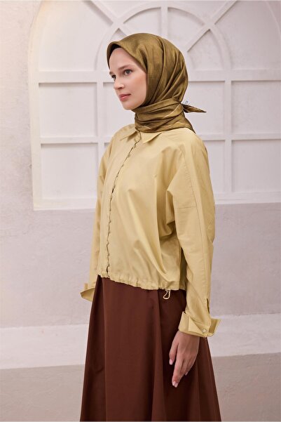 Belli Geometric Pattern Silk Scarf 4201D (Twill) Khaki - 30