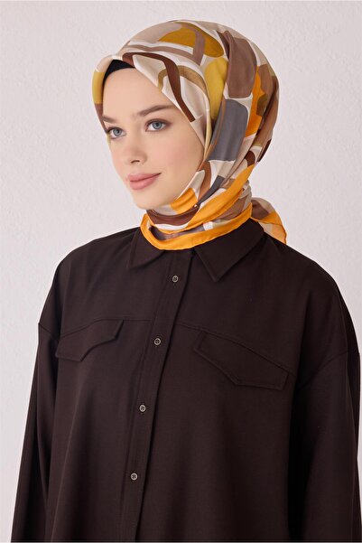 Belli Eșarfă de mătase cu model geometric 4054D (Twill)-33