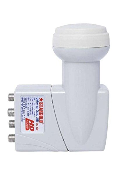 Stargold لاقط إشارة فضائي عالمي رباعي المنافذ SG-300 لون أبيض كريمي