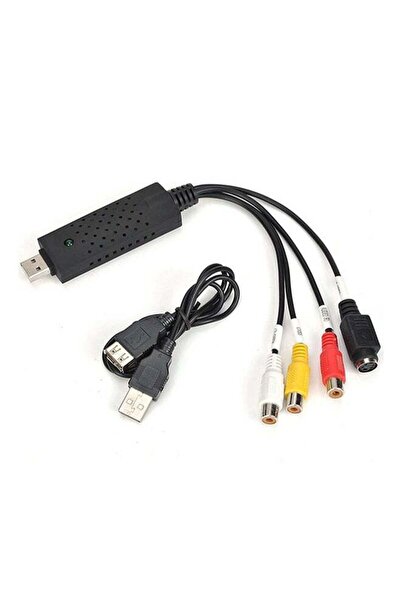 Generic محول بطاقة التقاط فيديو USB 2.0 أصلي مع صوت لأجهزة بلاي ستيشن، إكس بوكس 360، أجهزة الصوت والفيديو، VHS، DVT، وكاميرات المراقبة (أسود)