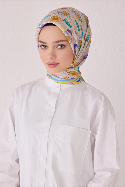 Belli Eșarfă de mătase cu model OBJE 4050D (Twill)-81