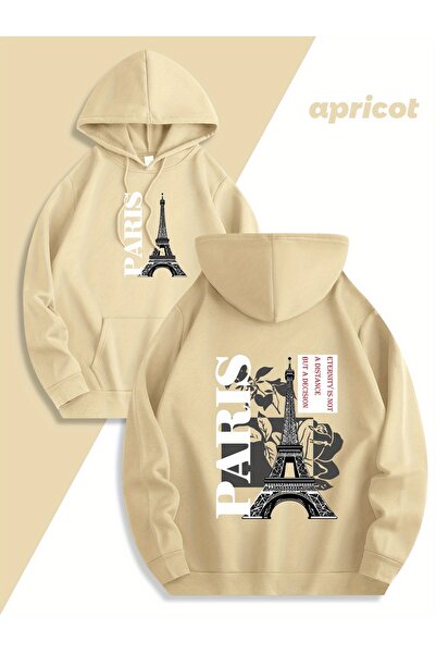 PENTHİLUS سويت شيرت باريس مطبوع 3 إنترنيشنال كيو بغطاء رأس للجنسين