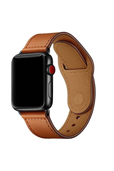 Generic PROMATE Leather Replacement Strap For Apple Watch All Series Compatible with 49mm/45mm/44mm/42mm Lig