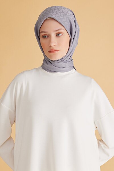 Belli GEOMETRİK DESEN VEYRA GRİ EŞARP 1