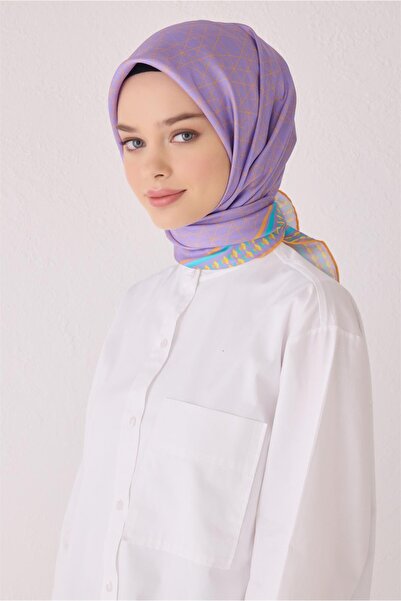 Belli GEOMETRİK DESEN İPEK EŞARP 4053D (TWİLL)-54