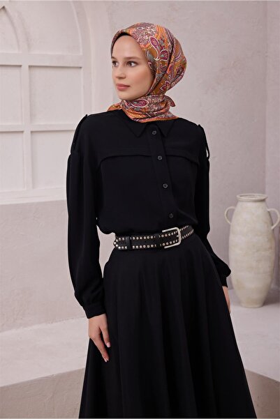 Belli Eșarfă de mătase cu model etnic 4202D (Twill) nurcă - 54