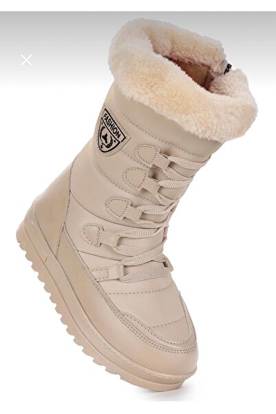 BLACK Snow Boots with Thermal Fur Inside