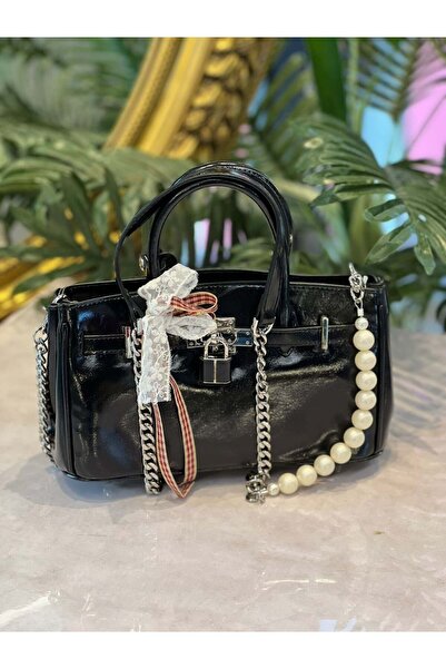 KRISTE BELL - Charmli Patent Leather Black Bag