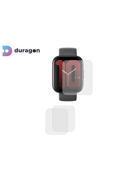 Duragon Set 3X Folie silicon Duragon, compatibila cu Amazfit Active protectie ecran, antisoc