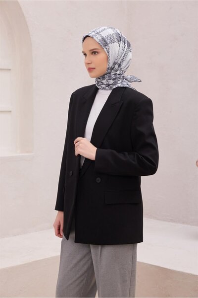 Belli Eșarfă gri Nova cu model cu picături de gheață 1000