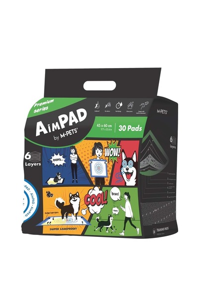 M-PETS AİMPAD ÇİŞ EĞİTİM PEDİ 45X60CM 30LU