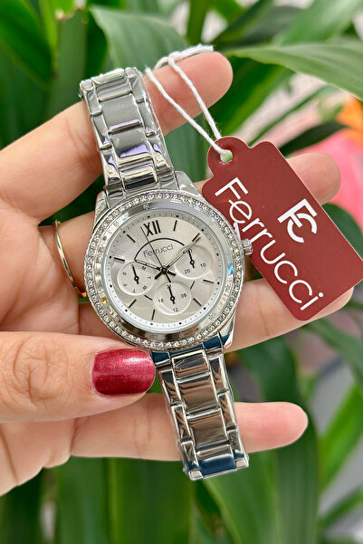 Ferrucci Çelik Kordon Su Geçirmez Garantili Kadın Kol Saati