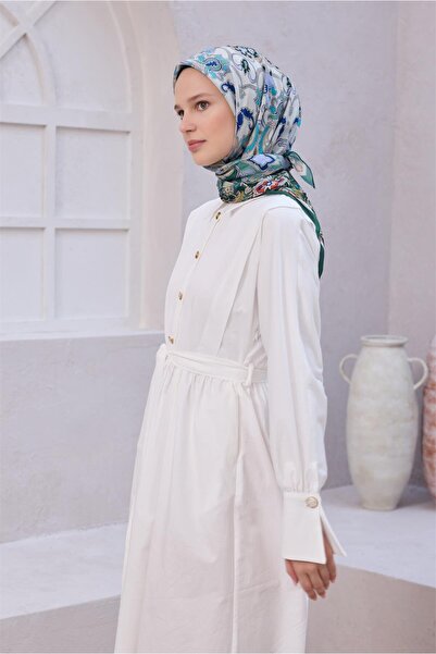 Belli Fresh Etnik Desen Haki Nova Eşarp 1003 - 18