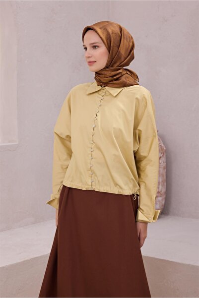 Belli Eșarfă de mătase cu model geometric 4201D (Twill) CAMEL - 42