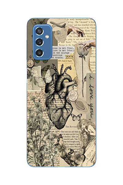 Manitoba Samsung Galaxy M52 Uyumlu Baskılı Yumuşak Silikon Şeffaf Telefon Kılıfı