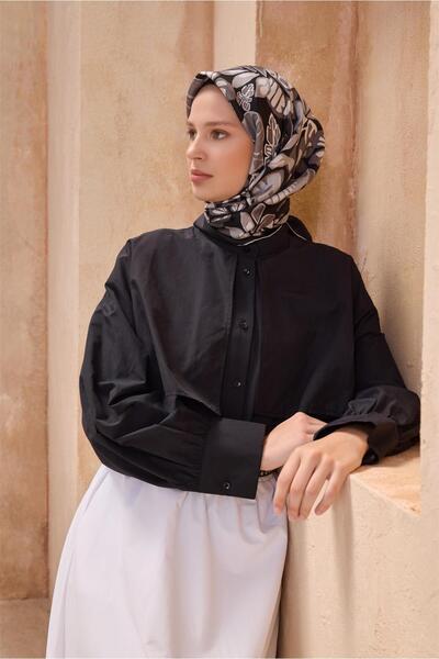 Belli ÇIÇEK DESEN İPEK EŞARP 4114D TWILL