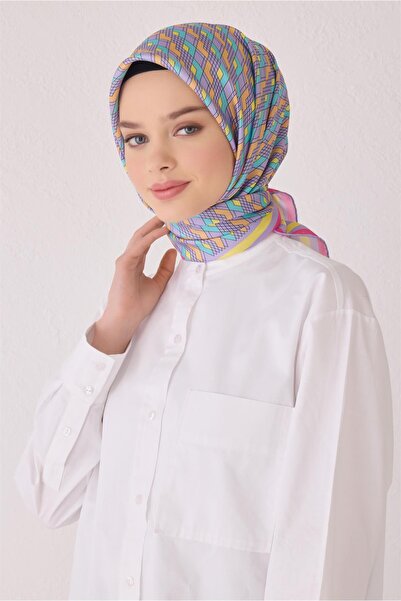 Belli Eșarfă de mătase cu model geometric 4052D (Twill)-87