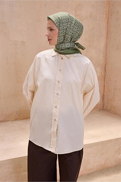 Belli Geometric Pattern Premium Soft Green Scarf 12