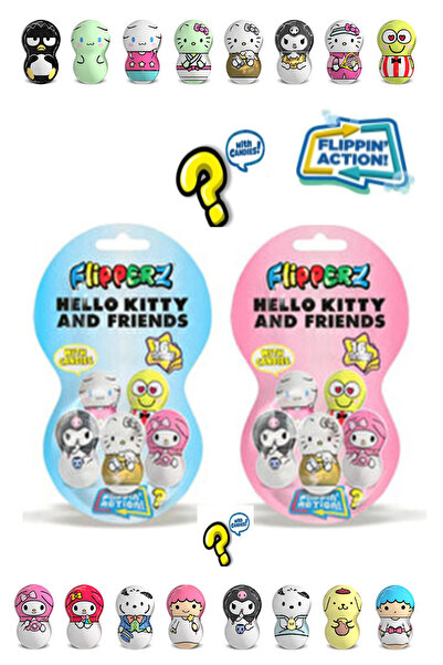 HOŞGARDENS Hello Kitty And Friends Flipperz Hacıyatmaz Oyuncak Koleksiyon 2 Adet