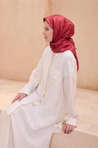 Belli Eșarfă de mătase cu imprimeu leopard 4103D TWILL