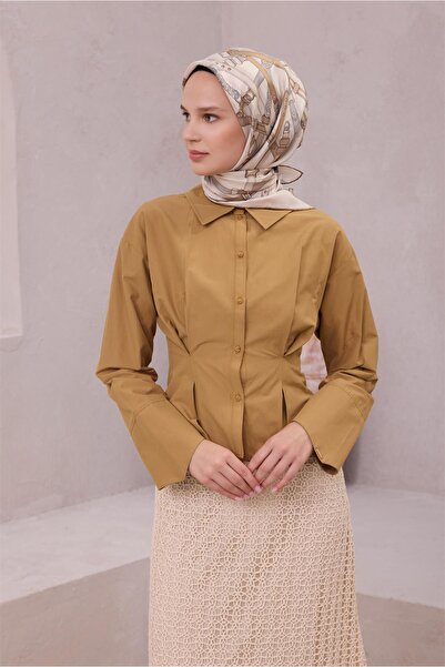 Belli Tivil Чистий шовковий шарф 4200 - 06 Кремовий візерунок ременя