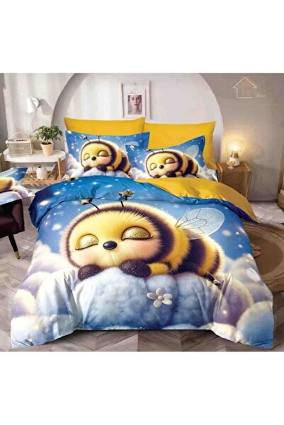 MHR Christmas Bed Linen Set, 5D Print, Double Bed, 6 Pieces