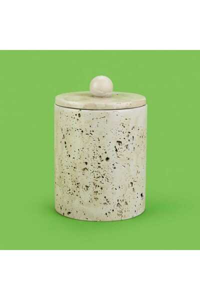 Evidea Bath Traverten Görünümlü Çöp Kovası - Gri - 2 lt