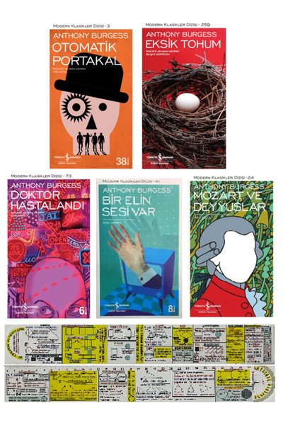 TÜRKİYE İŞ BANKASI KÜLTÜR YAYINLARI Anthony Burgess 5 Kitap Set İş Modern Kla...