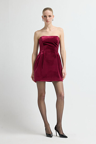 adL Straplez Mini Elbise