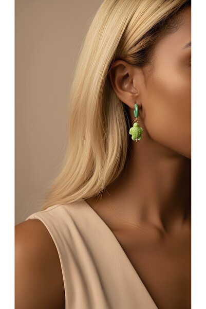 İNN JEWELLERY 316L Steel Earrings, Tarnish Resistant, Antiallergic, with Turtle Figure (2 Years Importer Warranty)