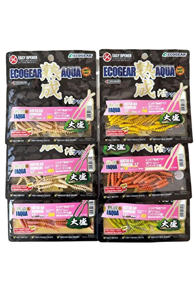 Eco Gear Ecogear Aqua Katsu Aji Komushi 4.3cm LRF Silikon Yem 18 Adet