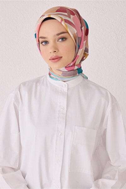 Belli Eșarfă de mătase cu model geometric 4054D (Twill)-31