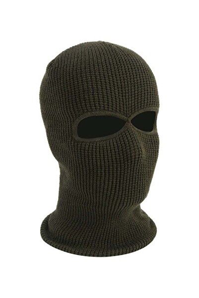 Generic قناع وجه كامل تكتيكي شتوي دافئ للتزلج وركوب الدراجات بفتحتين