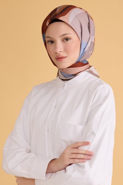Belli Fresh Geometrik Desen Vizon Nova Eşarp 1015 - 16