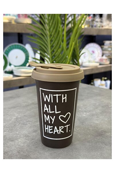 Doğudeko Ruby Stoneware Mug with Silicone Lid