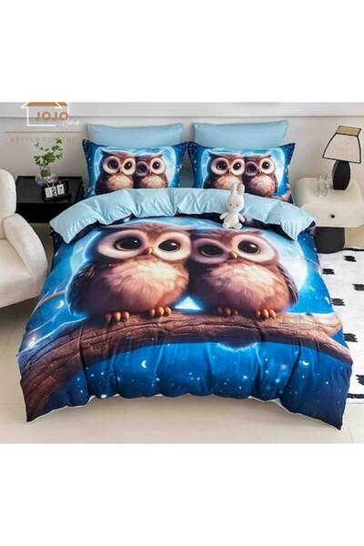 MHR Christmas Bed Linen Set, 5D Print, Double Bed, 6 Pieces