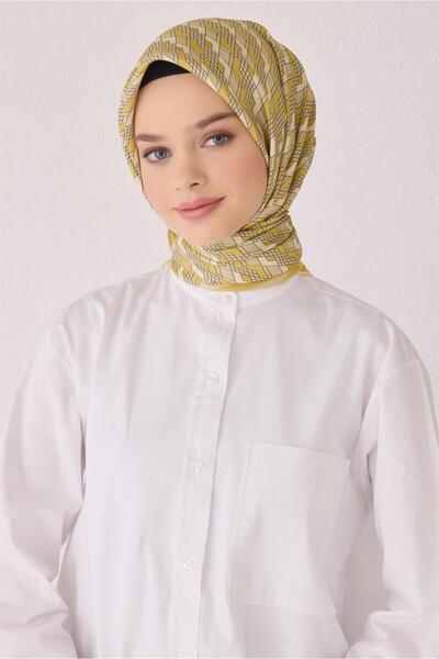 Belli وشاح حريري بنمط هندسي 4052D (تويل)-02