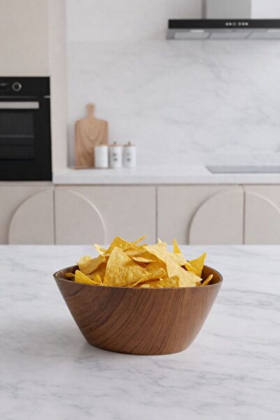 CASTEROLİ وعاء مثلث متوسط الحجم بمظهر الأكاسيا - طبيعي وأنيق وعملي - 16×16×7....