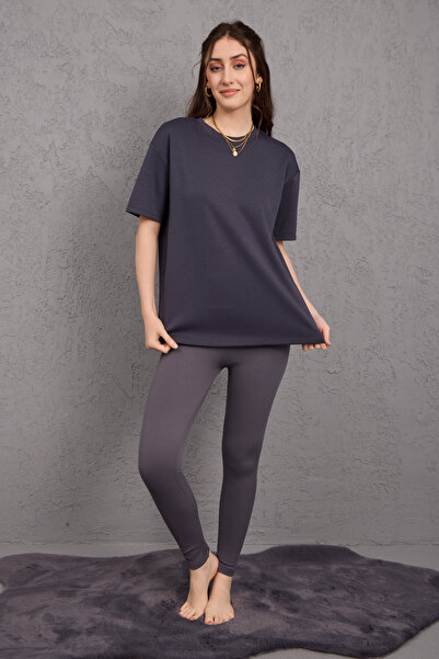 Moda Days Women's Basic T-Shirt and Leggings Casual Comfortable Two-Piece Set