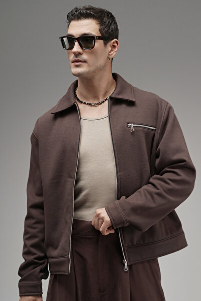 Butik Trend Biz Fermuarlı İçi Şardonlu Erkek Regular Ceket