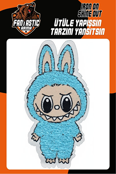 FANTASTIC ARMA رقعة لابوبو سوزيني منسوجة قابلة للصق بالكي - لون أزرق فاتح (12...