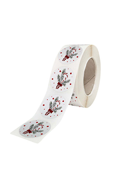 Papette Set of 1000 self-adhesive labels/stickers with Christmas Candy Cane S...