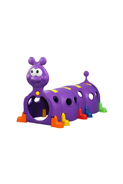 Nichiduta Garden Purple Caterpillar children's play tunnel, modular design with 4 tubular segments, robust