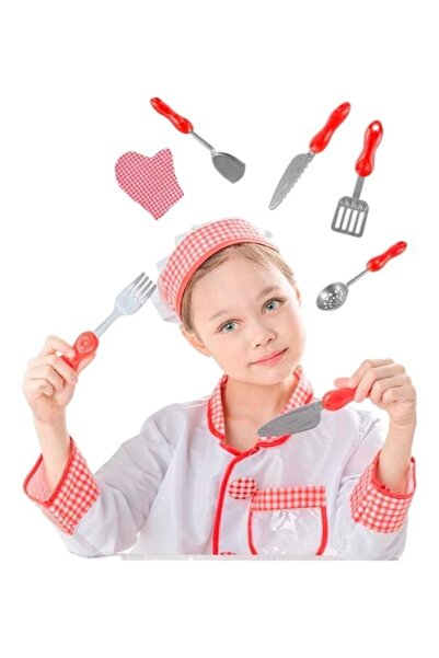 Toybox Chef Role Play Costume Kitchen Pretend Play Set For Kids 3-7 Years